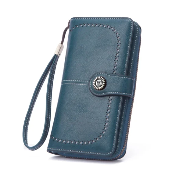 Large capacity long phone wallets for women fashionable card holder wallet ladies purse multifunctional leather wallet women