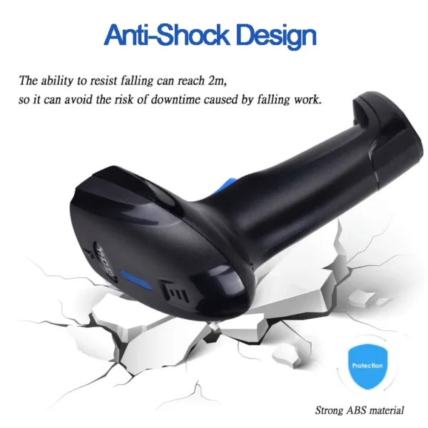 Stock 1D Laser Bar Code Scanner Wired Barcode Scanner With Stand Auto Barcode Reader QR