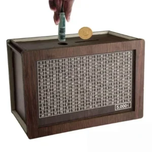 kf-S5c43c060209d4c89b5c8ea30a08eec58J 1000/2000/3000/5000/10000 Euro Money Box Wooden Piggy Bank Money Vault Savings Box Challenge Cash Storage Case