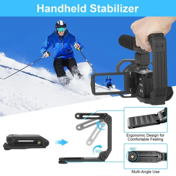 Hc514b8913acd48a09799d4c2a811c342p.webp New High Quality KOMERY AF2 5600PX 18X Zoom 4K Digital Video Camera With Stabilizers Kit